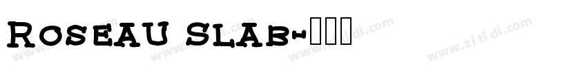 Roseau Slab字体转换